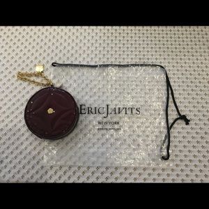 Eric Javits SIGNED! Wristlet burgundy FAB gift!